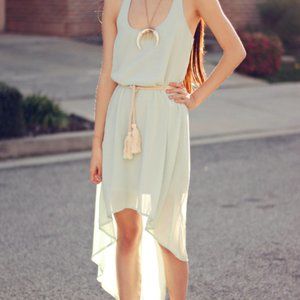 Mint Green Chiffon Dress